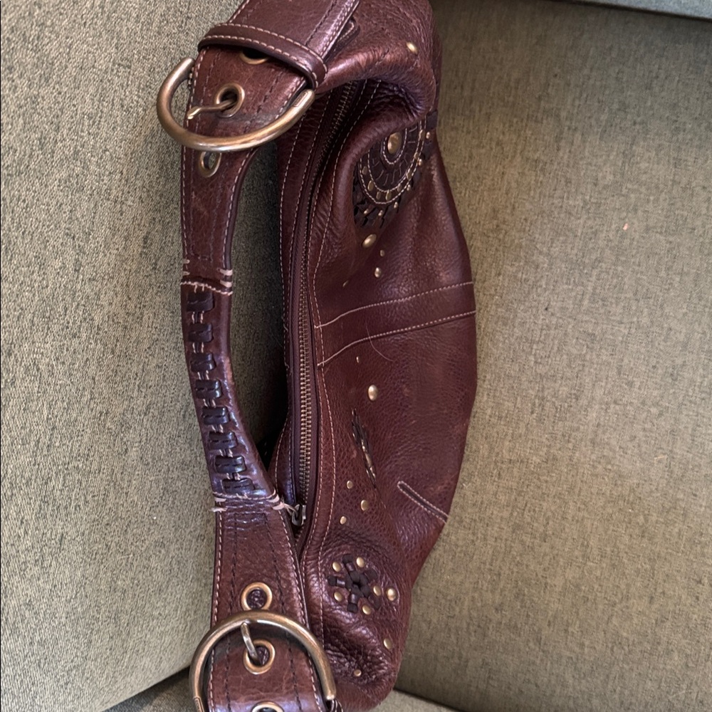 Coach Rare Vintage Dark Brown Leather Shoulder Bag - Picture 4 of 8